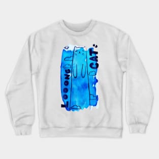 Looong Cat Watercolor Crewneck Sweatshirt